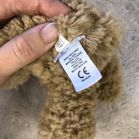 Baby Gap Brannan Bear Plush Stuffed Animal Light Brown Tan Fuzzy Small 5.5" Toy - Picture 4 of 5